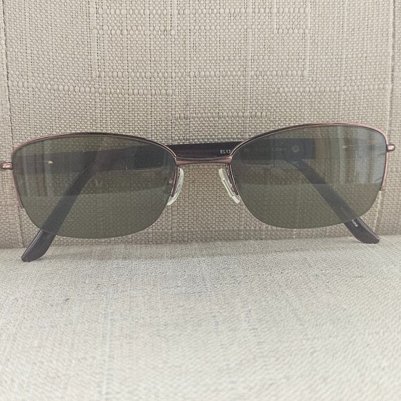 Elle Women Eyeglasses Frame Burgundy Tone Half Rim Glasses EL13412 Eyewear - Picture 5 of 11